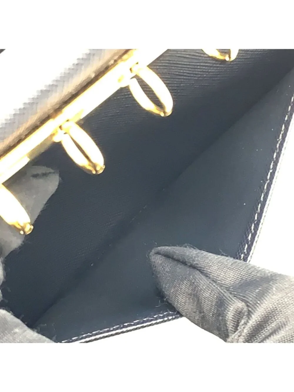 Louis Vuitton Monogram Mini Agenda PM Leather Canvas Navy Notebook Cover Gold